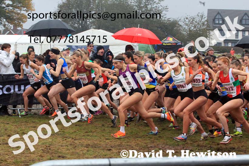 Senior Womens 2023 National Cross Country Relays, Berry Hill Park, Mansfield.  Photo: David T. Hewitson/Sports for All Pics